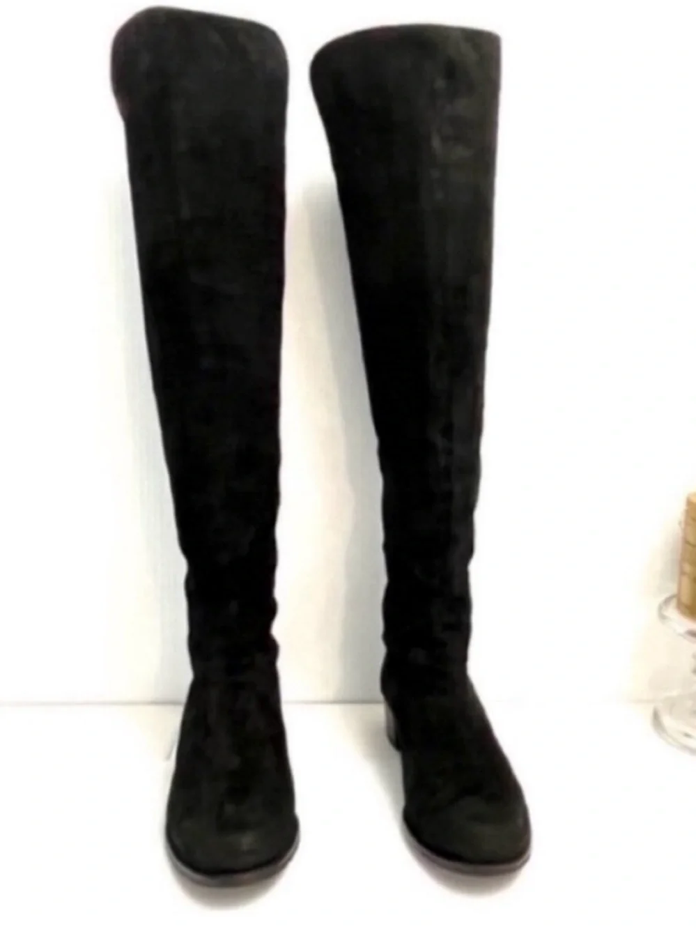 Stuart Weitzman Black Over-the-Knee Suede Boots Size 7.5